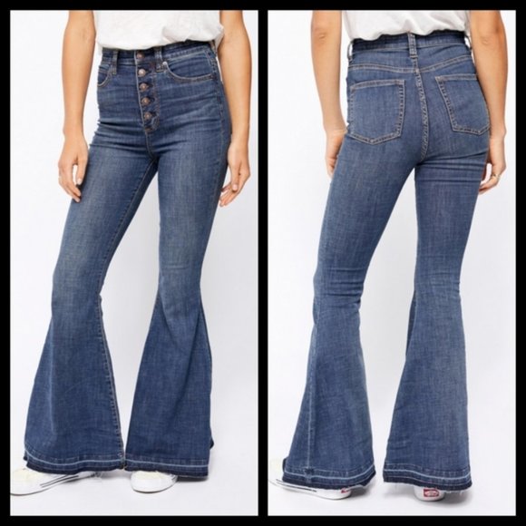 Free People Flare Leg High Rise Jeans 27 NWT - Picture 5 of 8